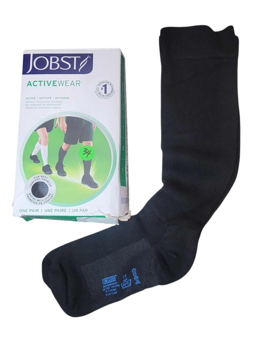 JOBST ActiveWear Knee High Medical Compression Stockings XL